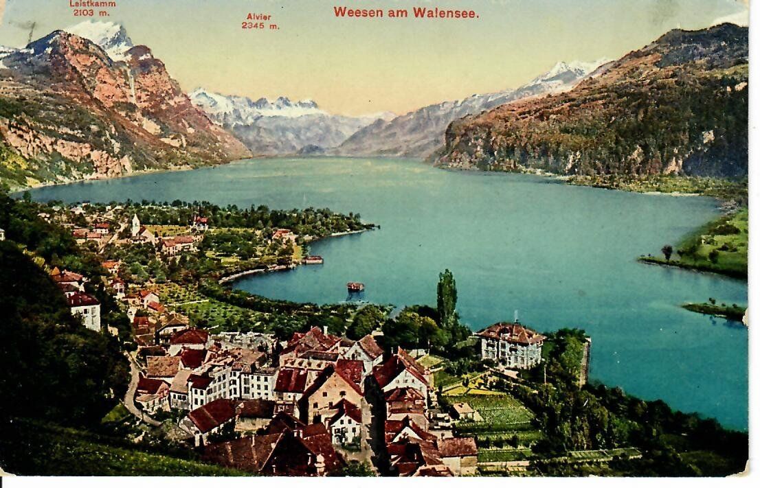 Cartoline postali: Weesen am Walensee  1910 – Usato da Hochdorf venduto da Ziegel-16