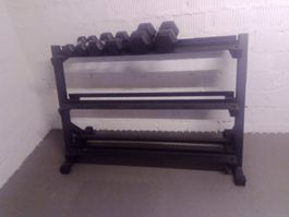 Atletica-Hantelständer mit Hanteln 2.5-12.5 kg 6 Paar