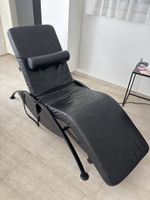 Liegesessel echt Leder elektrisch verstellbar schwarz