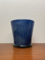 Handmade Glas Vase Henry Dean Blumenvase blau Handarbeit