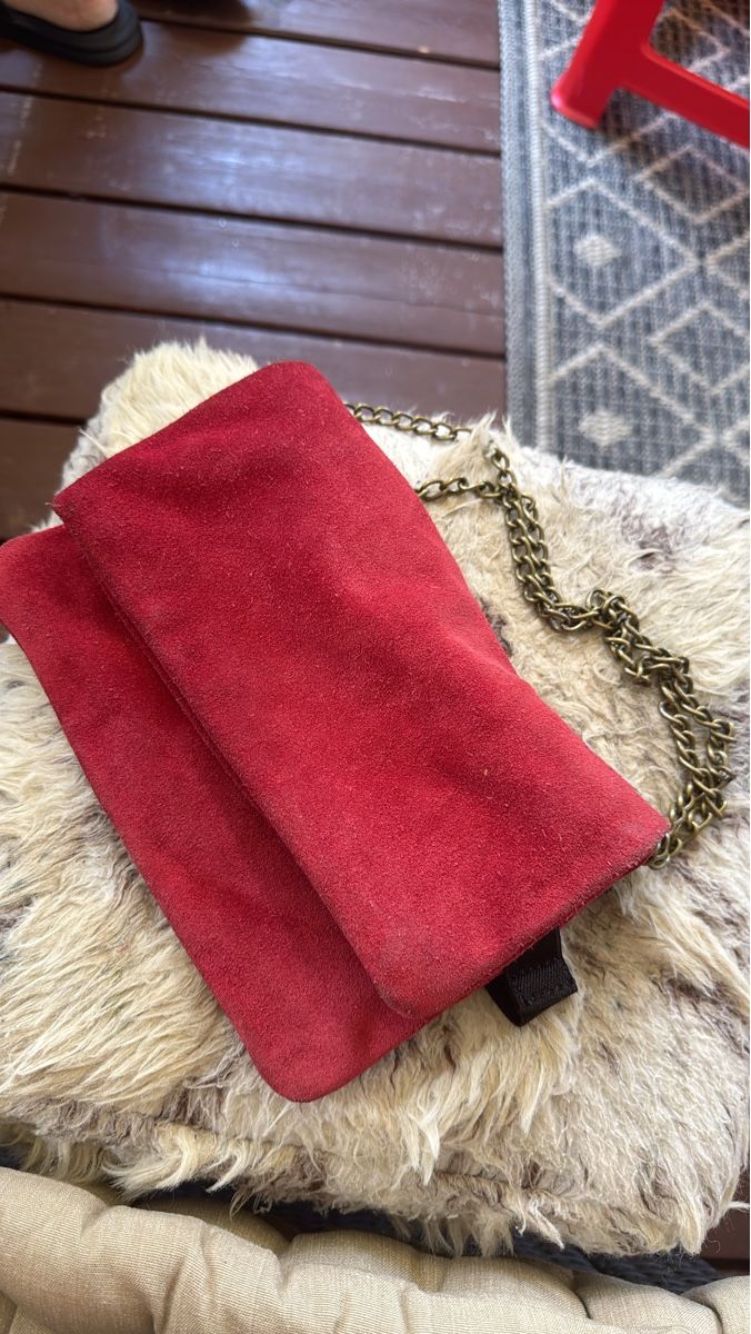 Benetton Borse: Benetton Handtasche Rot  mit Kette  – Difettoso da Zürich venduto da Belisimo