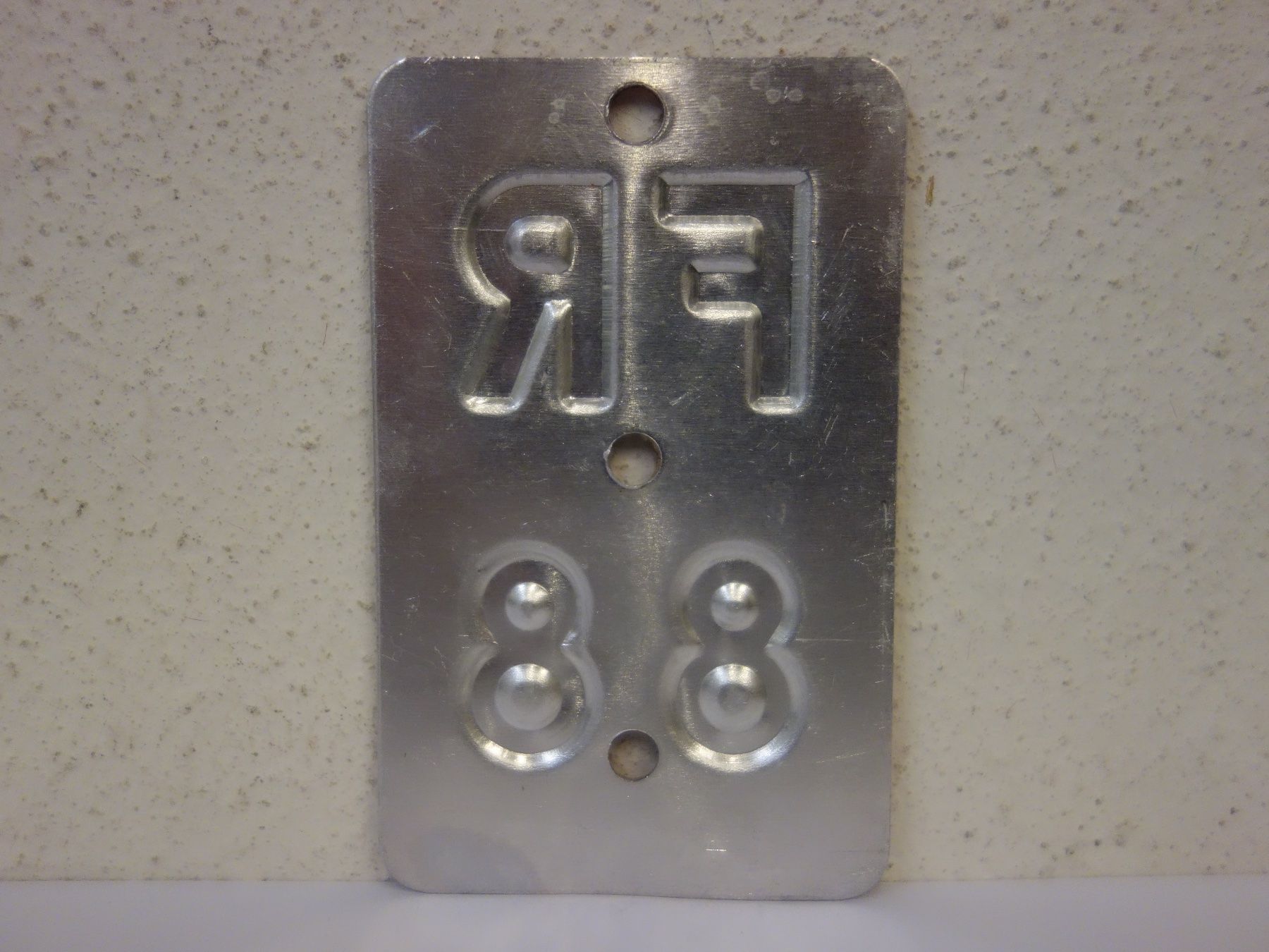 Schilder: FR 88 VELONUMMER - FAHRRADSCHILD – Gebraucht aus Kerzers von zimmergruen 1