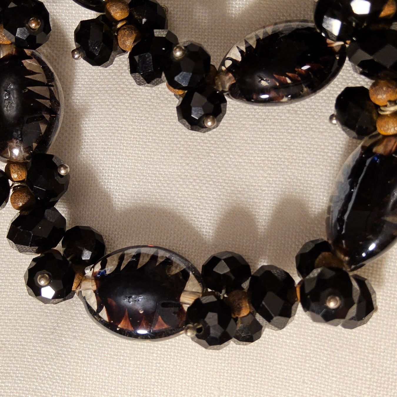 Gablonzer Ketten: Alte Gablonzer schwarze Halskette, Collier ca. 1950er – Gebraucht aus Zürich von philpip 1