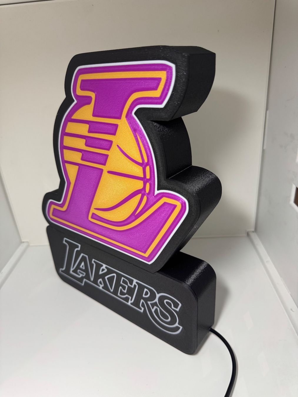 Lampen: Lightbox lampe led Blanc et RGB Lakers – Neu (gemäss Beschreibung) aus Vicques von PAMB3D 4