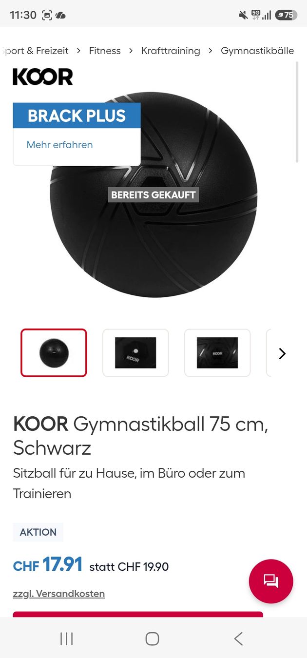 Palloni: KOOR Gymnastikball – Nuovo (secondo la descrizione) da Allschwil venduto da 92Steffi13 2