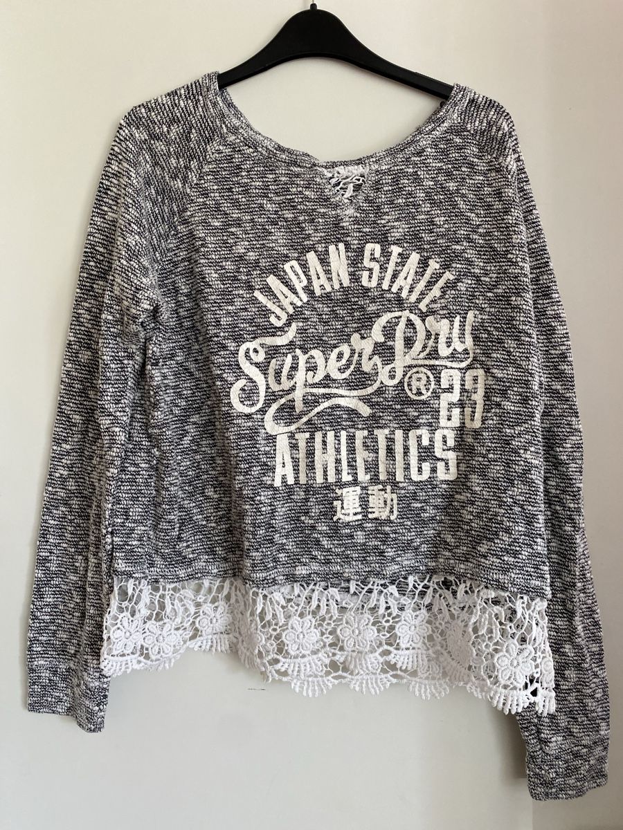 Superdry Maglioni & Felpe: Superdry Pullover mit schönem Spitzensaum Gr. L – Usato da Hünenberg venduto da a.u.849