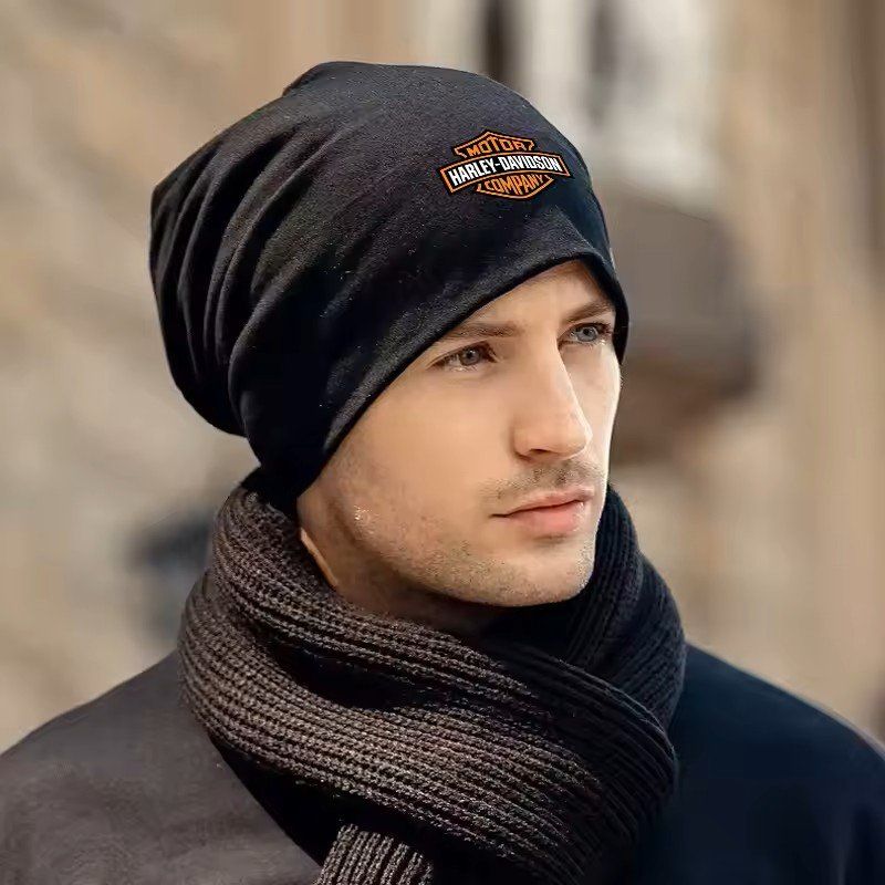Copricapi, berretti & cappellini: Bonnet Harley-Davidson noir, unisexe J188 – Nuovo e nell'imballaggio originale da Allens venduto da MADE.IN.ROCK.N.ROLL
