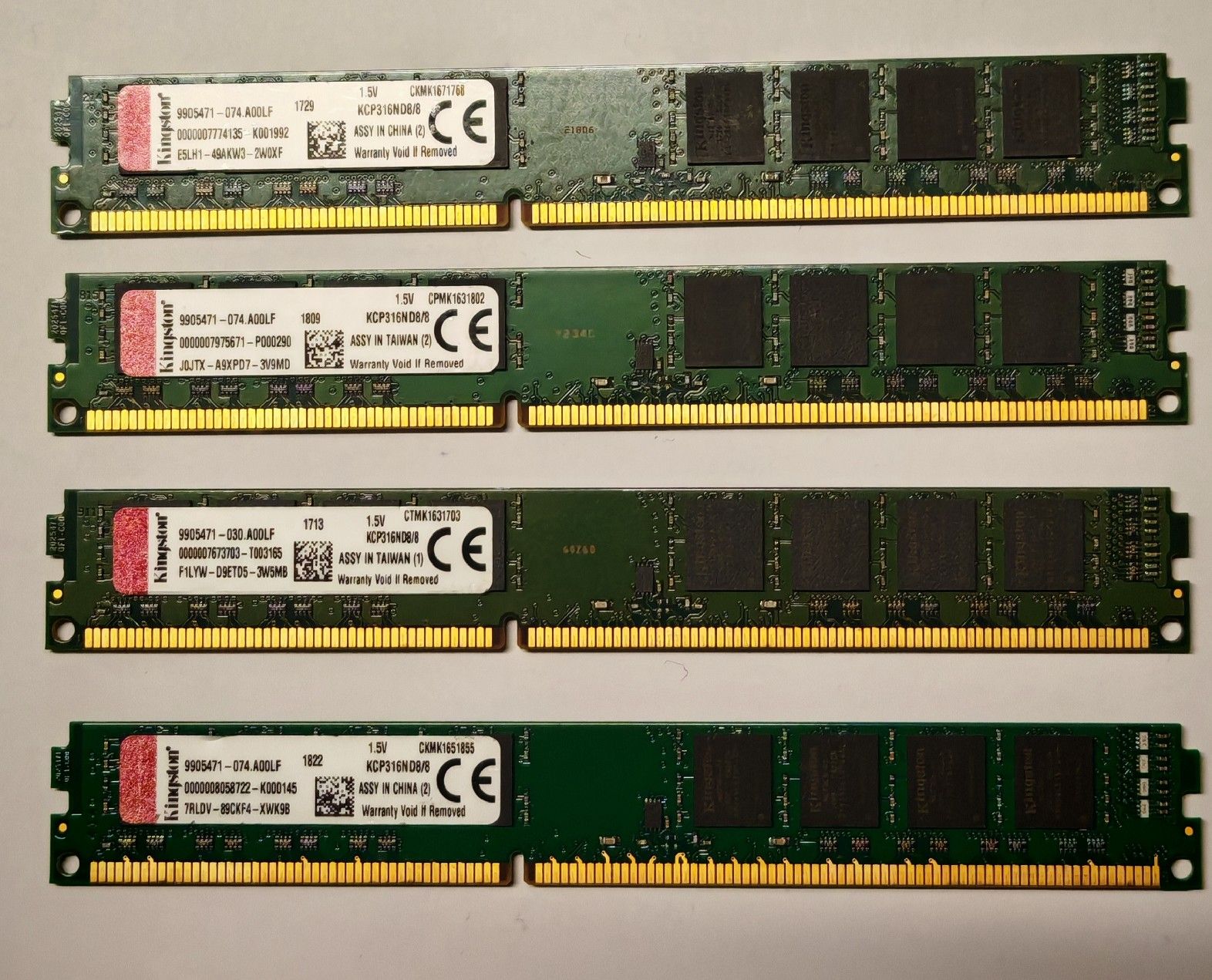 Kingston Memoria / RAM: Kingston Ram pc3 4x8 GB – Usato da Herisau venduto da kn_ir