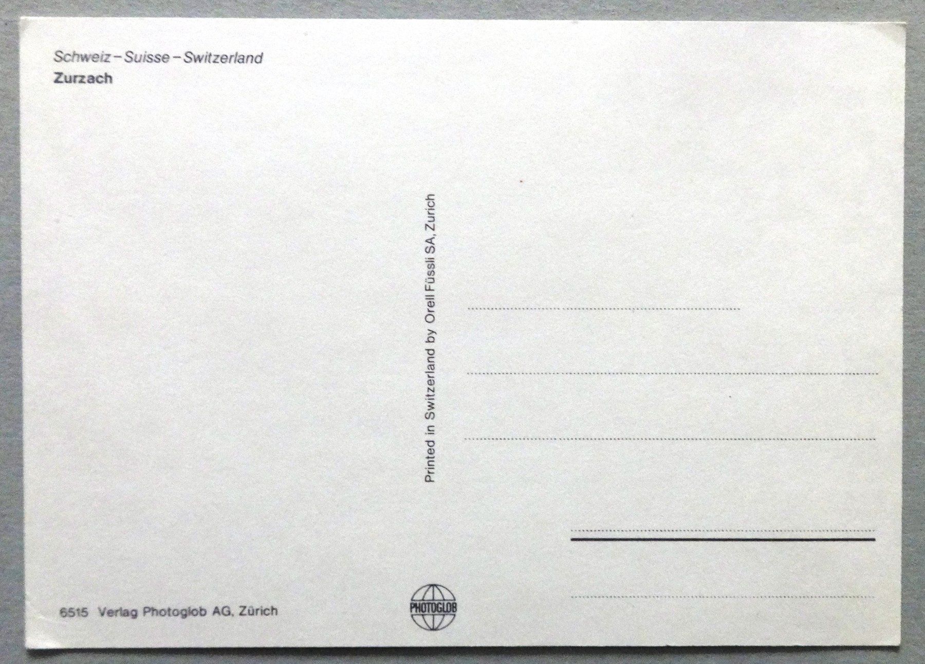 Cartoline postali: Zurzach – Usato da Fétigny venduto da Billy2miny 1