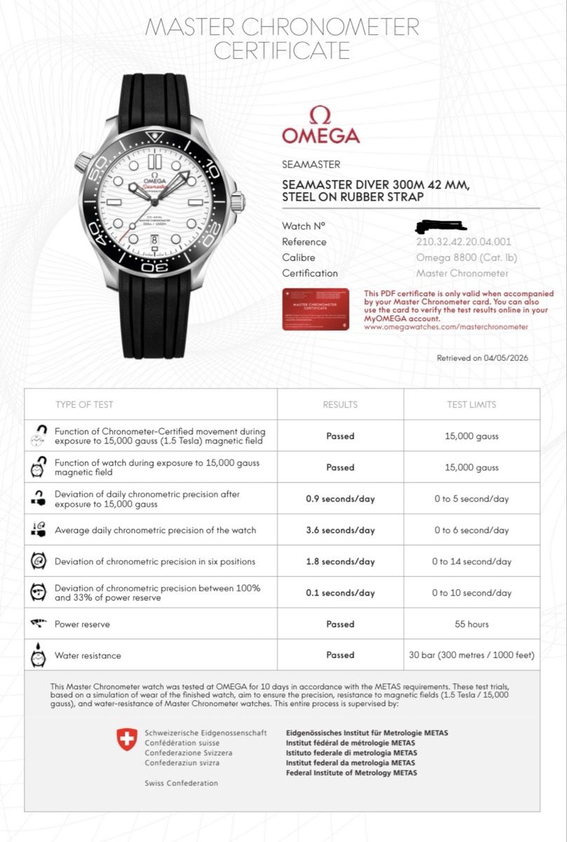 Omega Orologi: Omega Seamaster Diver 300m White Dial – Usato da Lausanne venduto da Afaq 5
