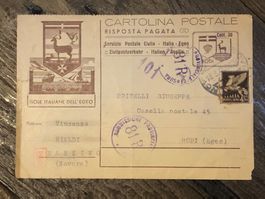 Risposta Pagata - Rhodos 1944 - Frankaturrarität !!!