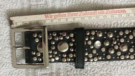 Steffen Schraut Nieten Gürtel Schwarz Leder 90cm Guter Zu...