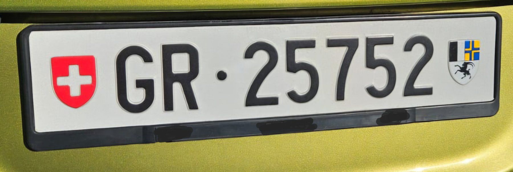 Insegne: GR Nummernschild – Usato da Trin Mulin venduto da V4NE