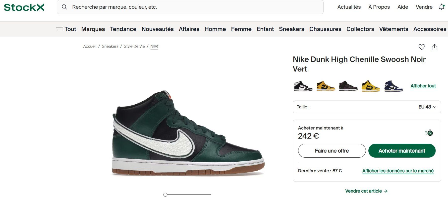 Nike Scarpe da uomo: Nike Dunk Hi Rétro – Usato da Hauterive NE venduto da FW7-TECH 3