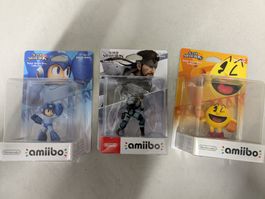 Snake, Pacman, Megaman Amiibos [NEU]