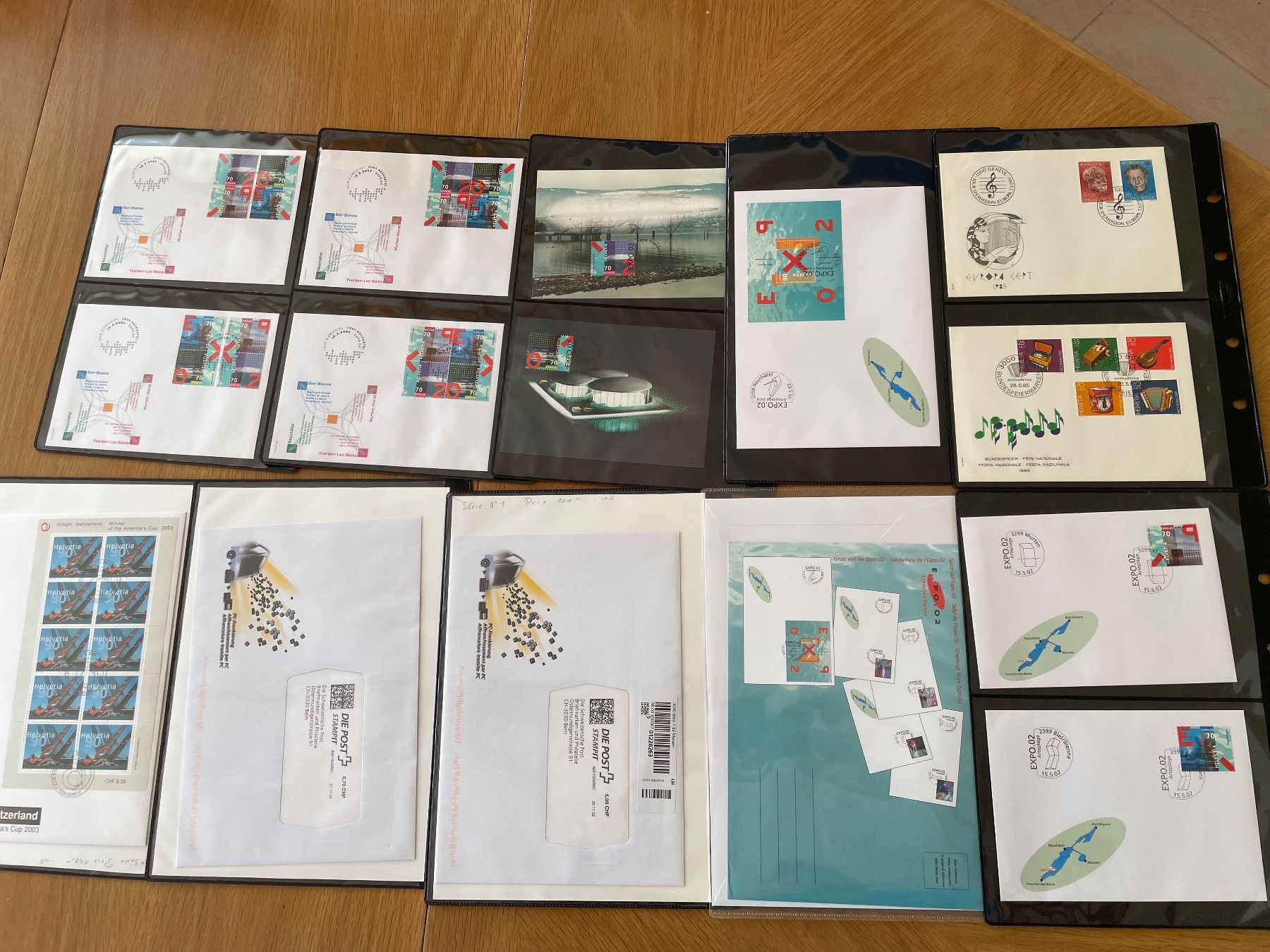 Alle Briefmarken: Cl. Expo 02, aviation, Alinghi – Gebraucht aus Sonceboz-Sombeval von Comment2 6