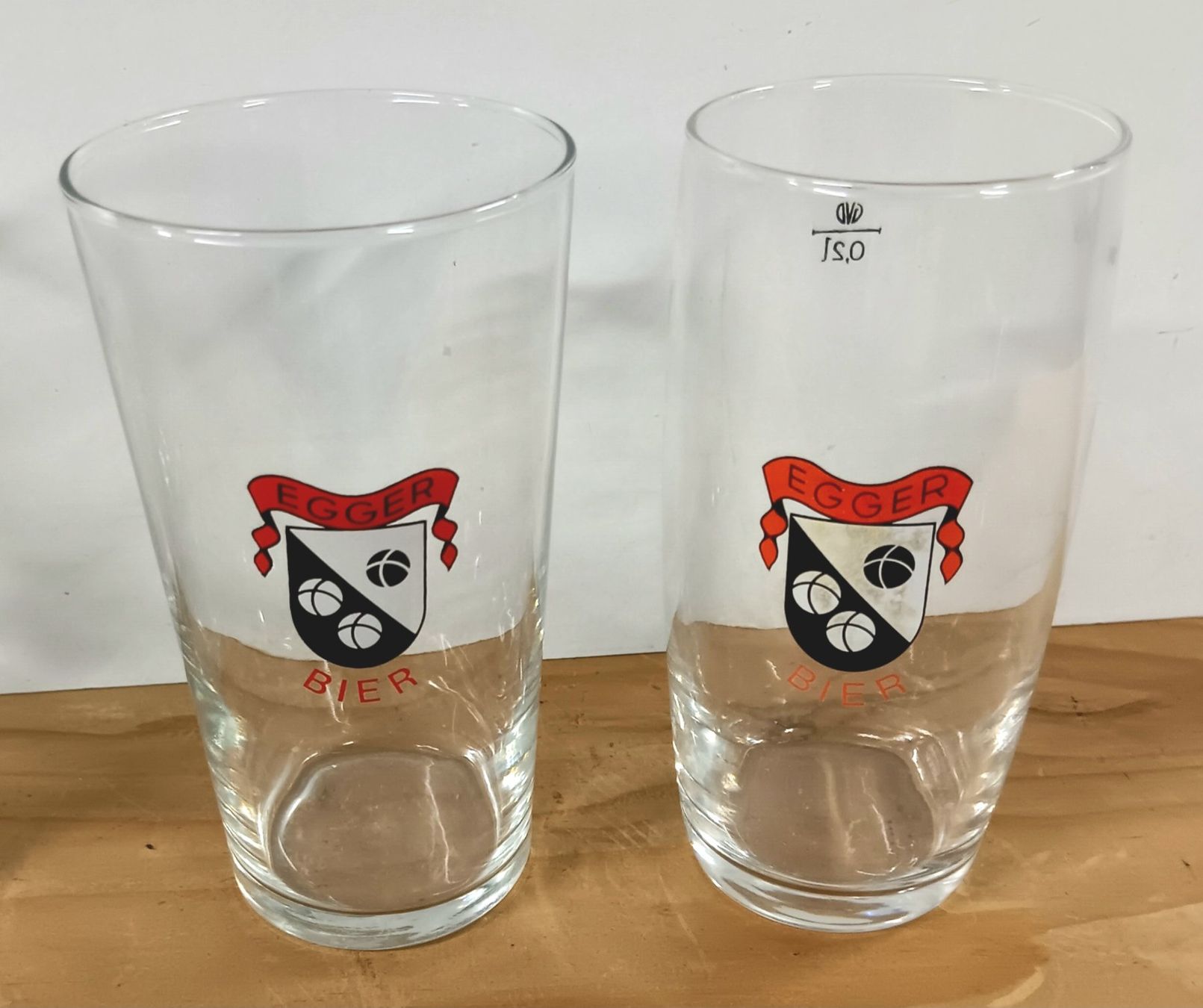 Verres: 4 Biergals Becher Bier Brauerei Egger Worb 1960 - 1969 – D'occasion à Lichtensteig par B-B-Bier 2