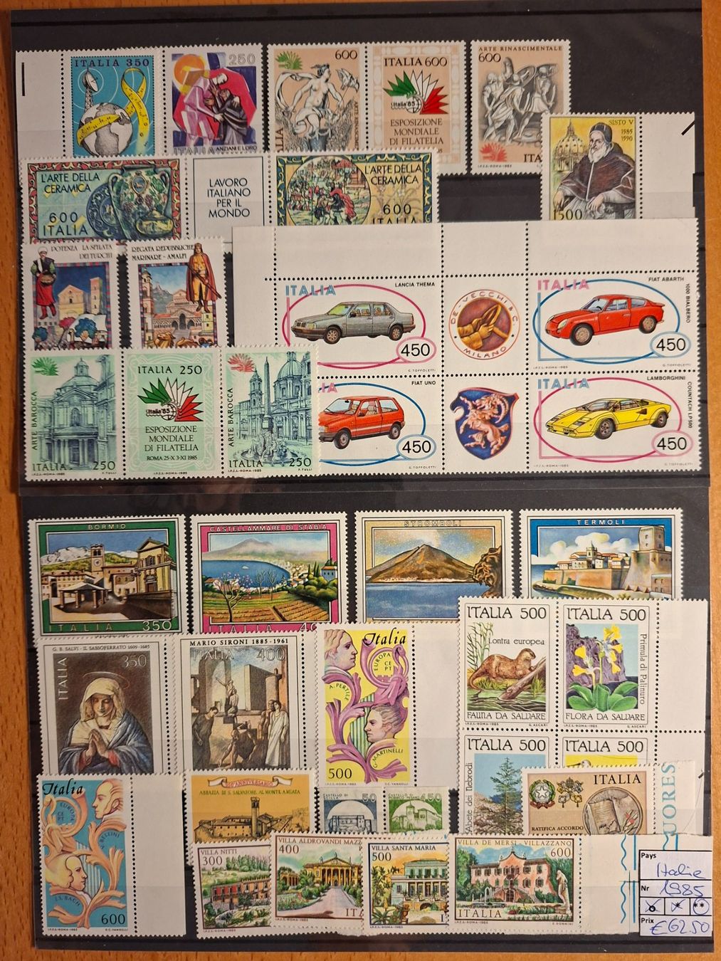 Tutti i francobolli: Italien** / Italie** 1985 – Nuovo (secondo la descrizione) da Confignon venduto da Alfda2000