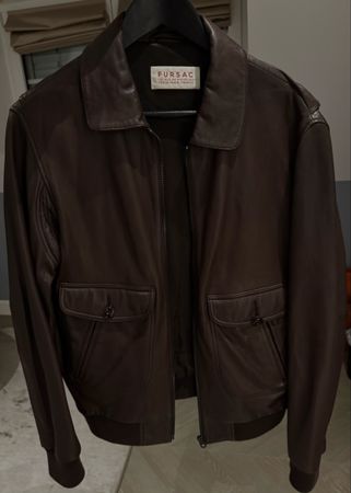 Fursac - Leather Bomber Jacket - M