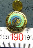 HAWAII BRISBANE WORLD-EXPO 88 SCHMUCK-PIN ENAMEL GOLDIG