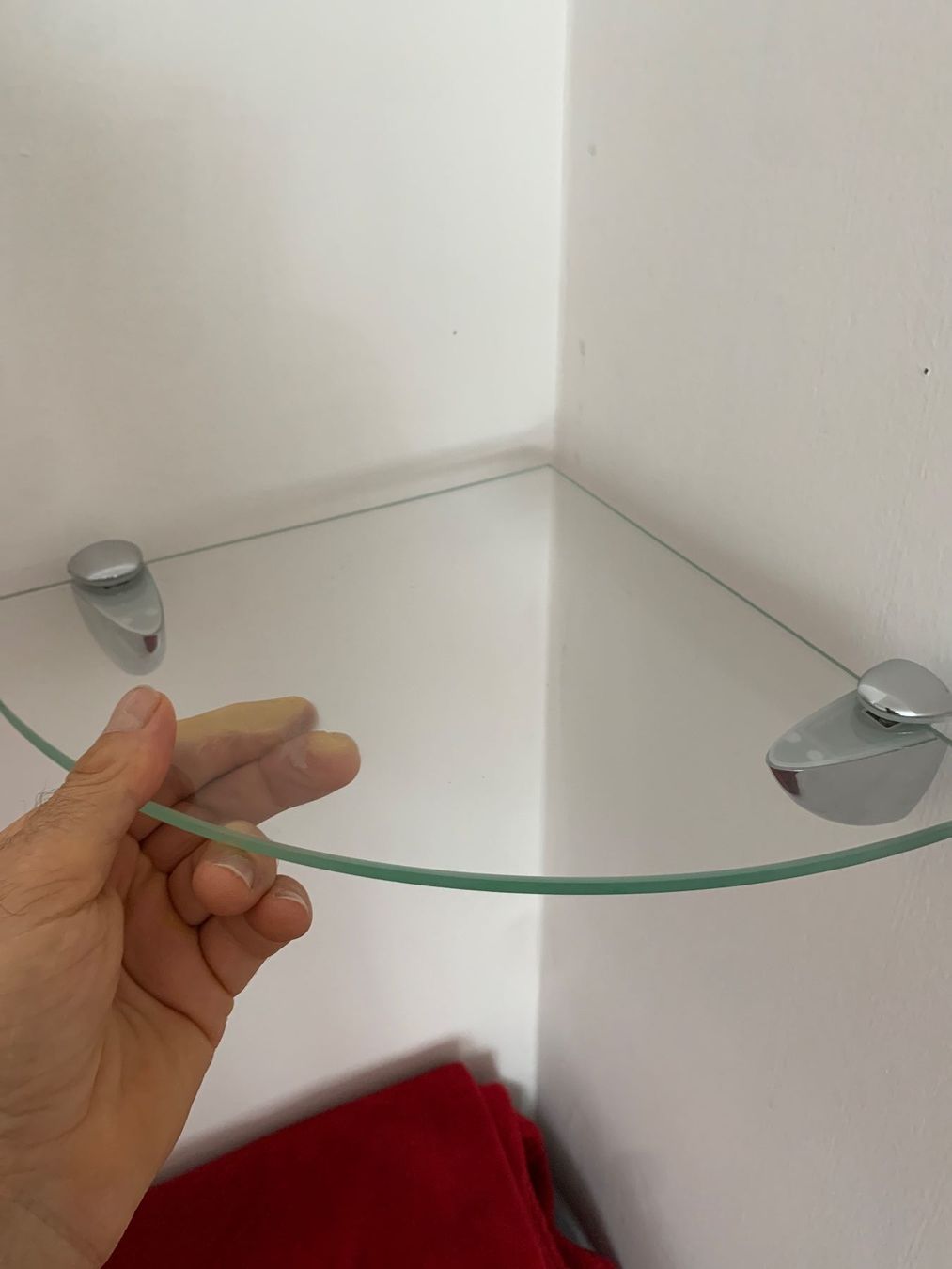 Étagères: 5 Glas Regal mit  Chrom Glashalterung – D'occasion à Zürich par Olimpied 3