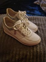 Sneaker Weiss/Silber mit Reissverschluss, Gr. 38. Neu.