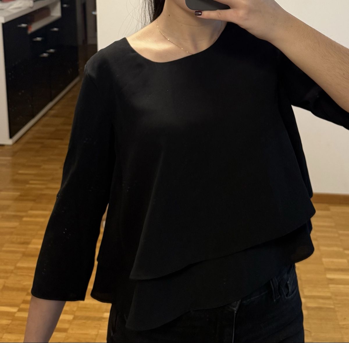 Mango Tops: Blouse noire élégante Mango Collection, taille XS – Neu (gemäss Beschreibung) aus Les Avanchets von NR07 1