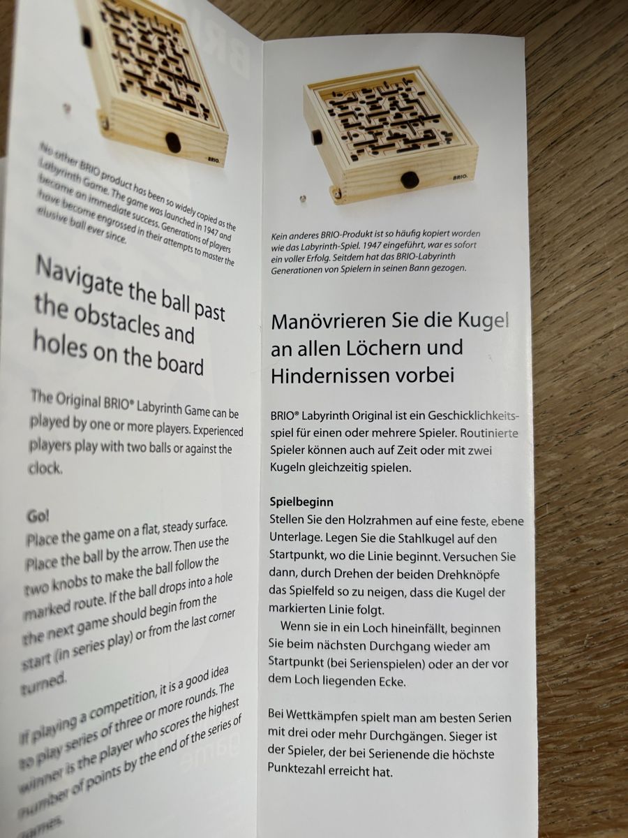 Brio Spiele: Labyrinth Game Bro Holz – Neu und originalverpackt aus Bauma von haelge01 5