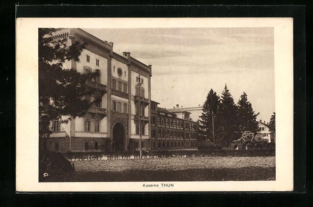 Cartoline postali: AK Thun, Die Kaserne, 1928 – Usato da Berlin venduto da bartko-reher