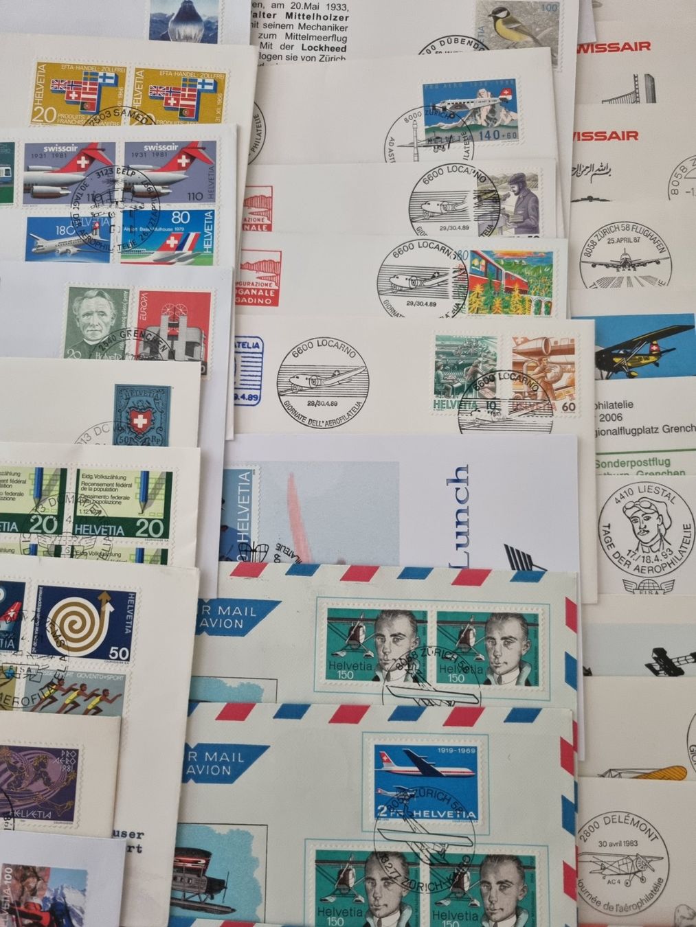 Tutti i francobolli: Sammlung mit 140 "neueren" CH Flugpost Briefe/Karten – Usato da Gümligen venduto da Geniusbuy 6
