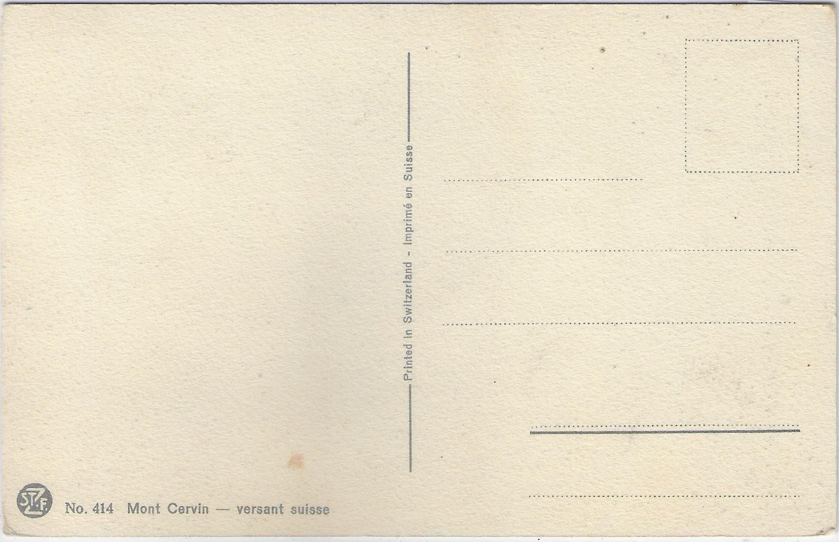 Cartoline postali: Mont Cervin - Matterhorn - Künstler: S. Bonelli – Usato da Ettingen venduto da Kartenplanet 1