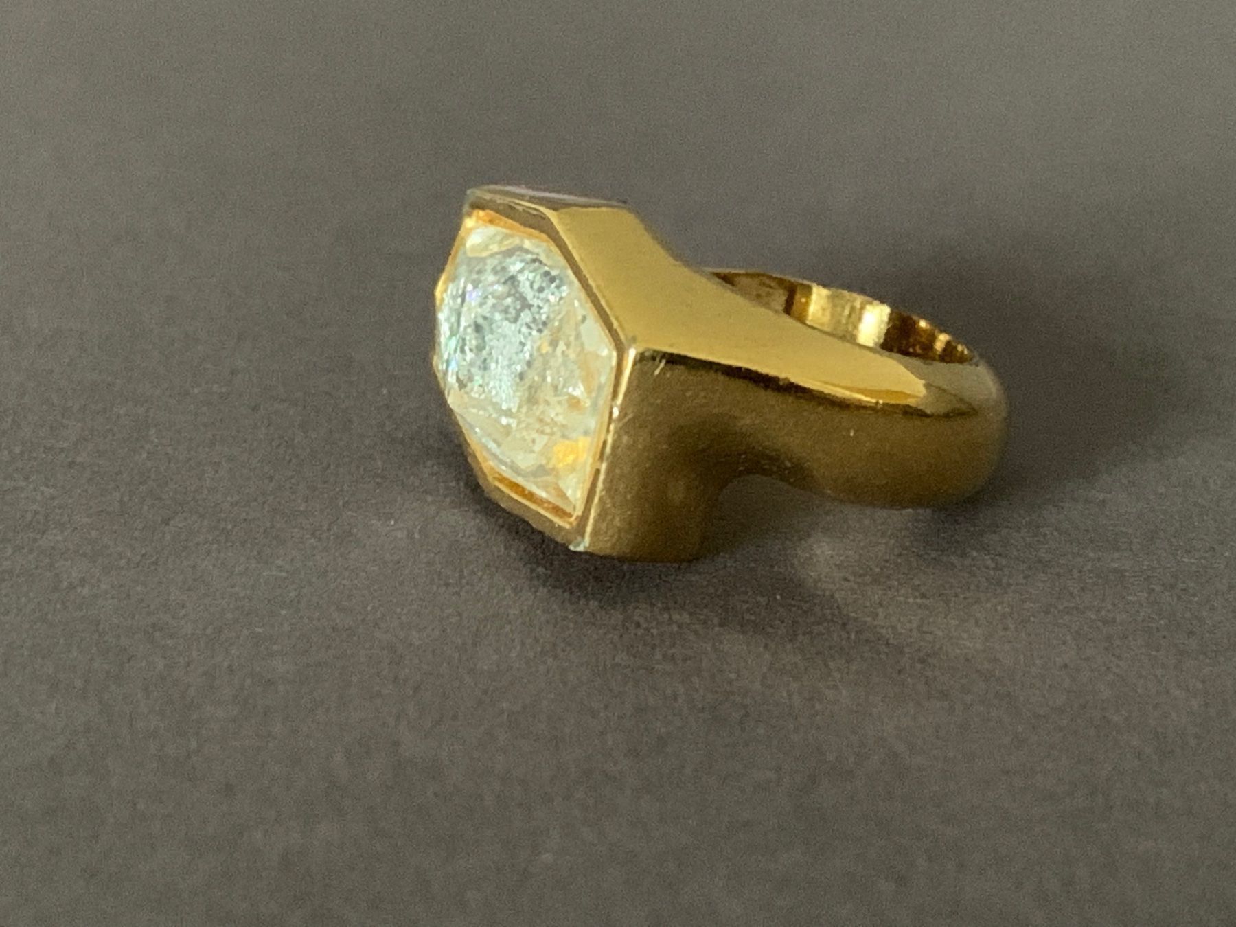 Bagues: Vergoldeter ring 6 kant (rg 56) – D'occasion à Dittingen par Bijoubelle 8