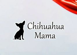 AUTOAUFKLEBER "CHIHUAHUA MAMA", SCHWARZ, NEU