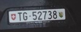 5-stellige Autonummer TG 52738