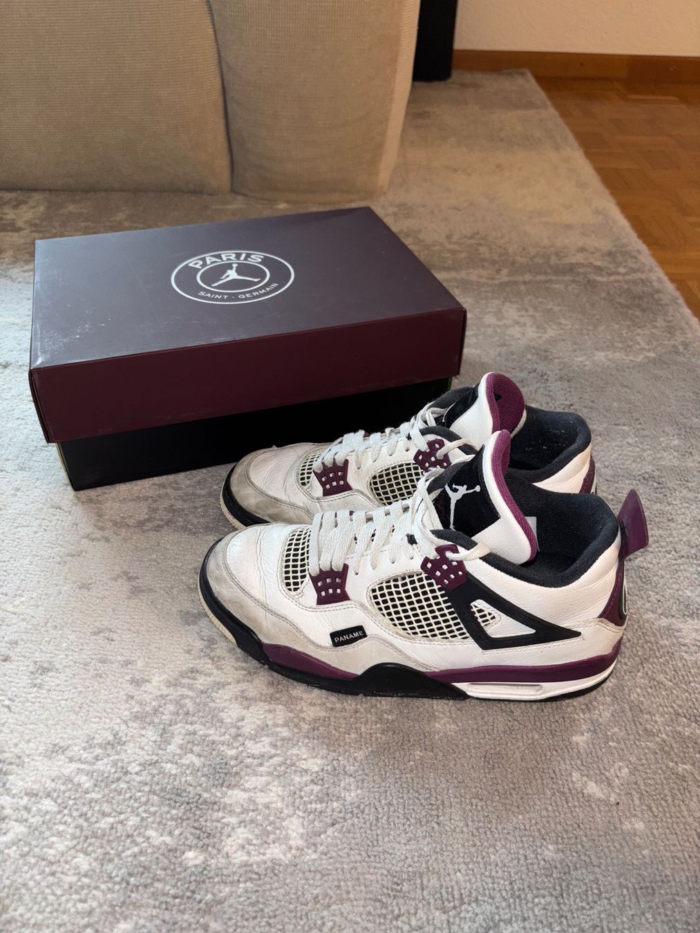 Jordan Herrenschuhe: Jordan 4 Retro PSG – Gebraucht aus Wangs von J.Flammer 4