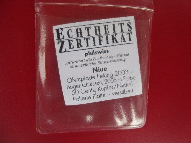 Medaillen: Elisabeth II - Olympiade Peking 2008 - Bogenschiessen - PP – Neu und originalverpackt aus Luzern von Horoskop1 3