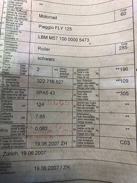 Piaggio Scooters: PIAGGIO Fly 125cc – Gebraucht aus Rapperswil SG von Rawe3 2