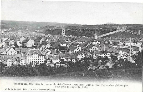 Cartoline postali: Schaffhausen mit Beschreibung – Usato da Olten venduto da clotaldi