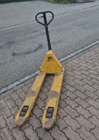 Hubwagen gelb gebraucht mit Gebrauchsspuren