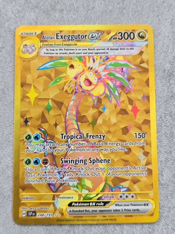 🇬🇧 Pokemon Surging Sparks 》Alolan Exeggutor Gold (Neu (gemäss ...
