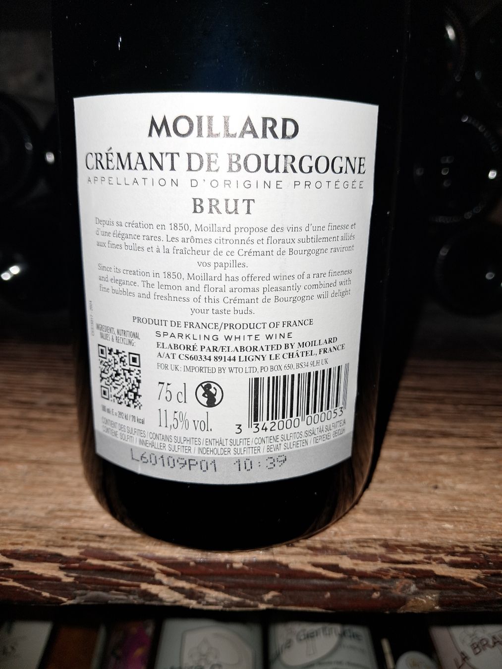 Vino: Moillard Crémant de bourgogne brut 2024 – Nuovo e nell'imballaggio originale da Le locle venduto da juliensaran 3