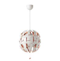 Hängeleuchte weiss/kupfer inkl. Kabel