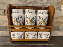 Vintage Französisches Gewürzregal Décors Moustiers