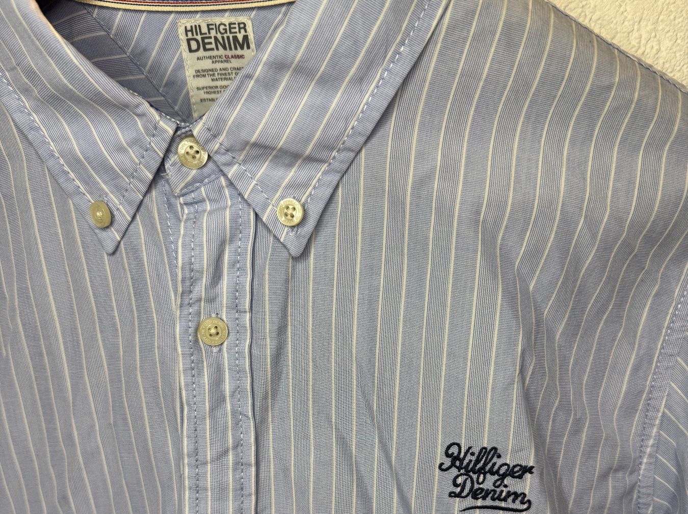 Tommy Hilfiger Camicie: Chemise rayée Hilfiger Denim, taille L - impeccable! – Usato da Villiers venduto da nou_68rh
