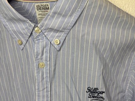 Chemise rayée Hilfiger Denim, taille L - impeccable!