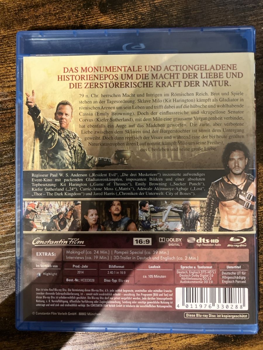 Tous les DVDs: Pompeii BluRay – D'occasion à Glarus par Jhuber78 1