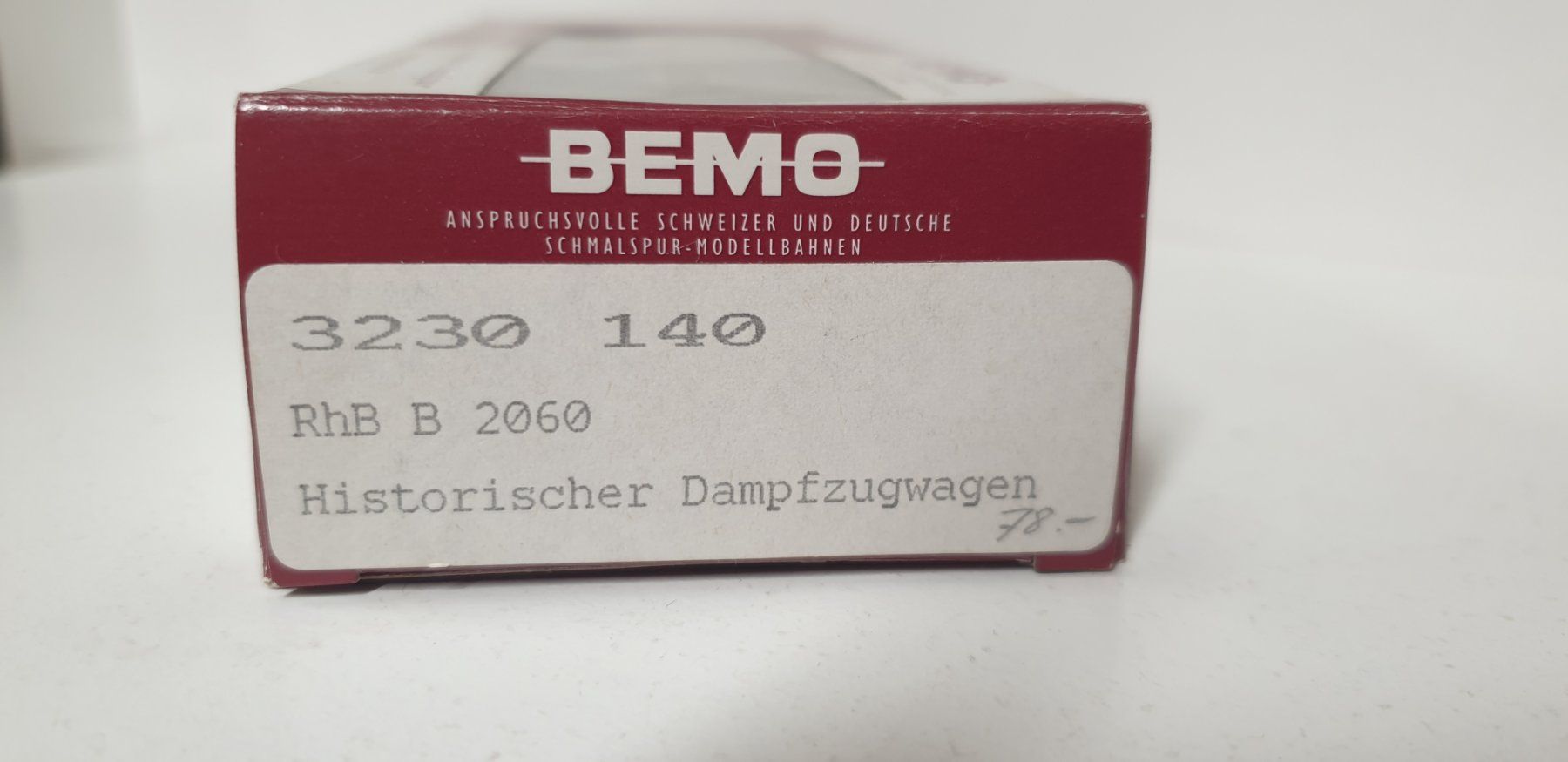 Bemo Trains électriques: Bemo RhB  Dampfzugwagen  3230 140 – Neuf (Voir description) à Neuenhof par ludovicco 1