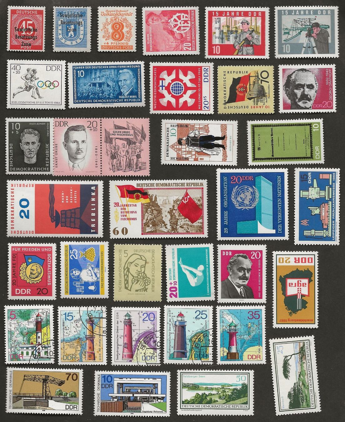 Tutti i francobolli: 34 Marken DDR Postfrisch – Usato da Au ZH venduto da xelagreb01