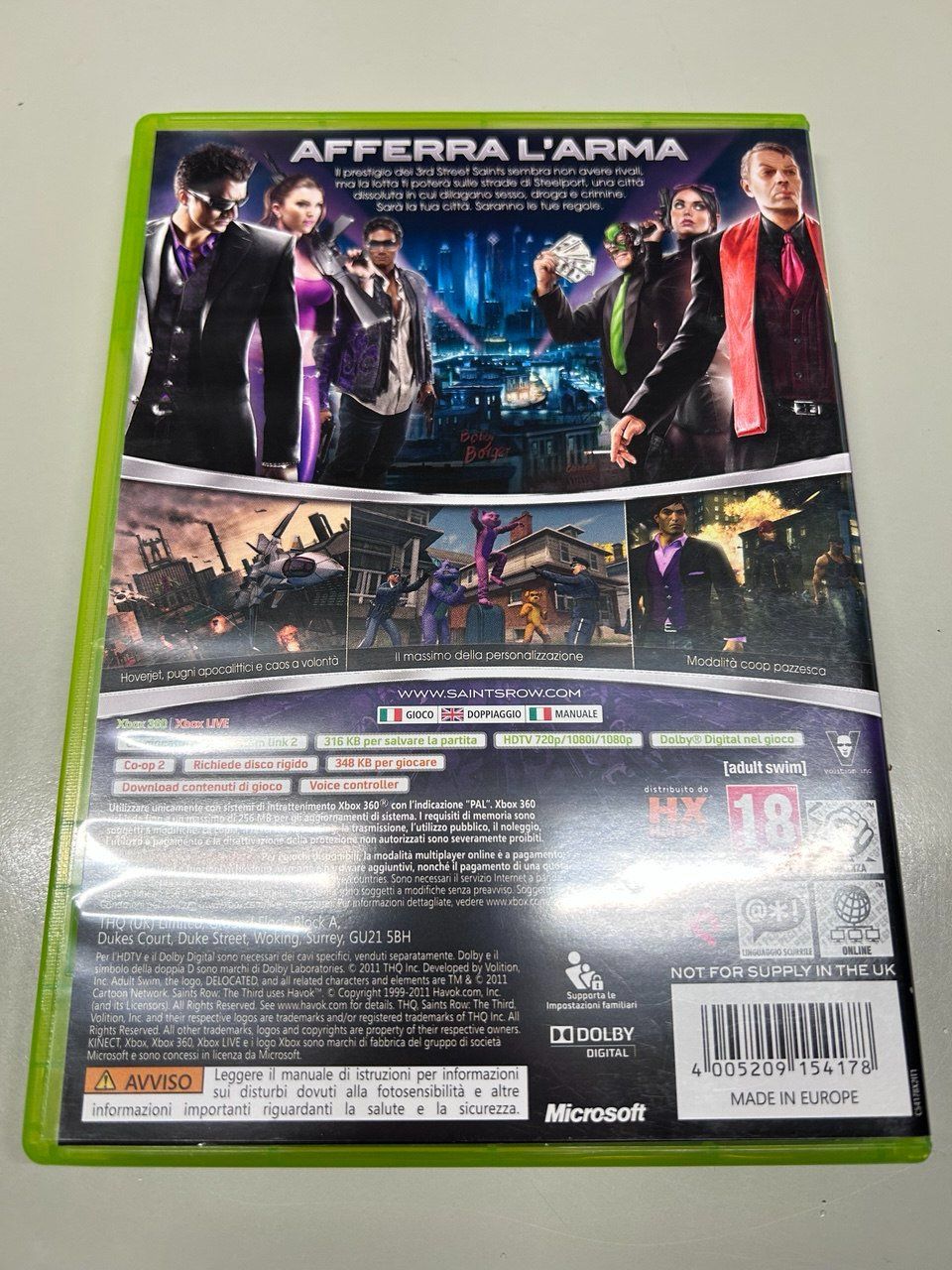 Microsoft Giochi: Saints Row: The Third per la console Xbox 360 – Usato da Giubiasco venduto da LorisVale 1