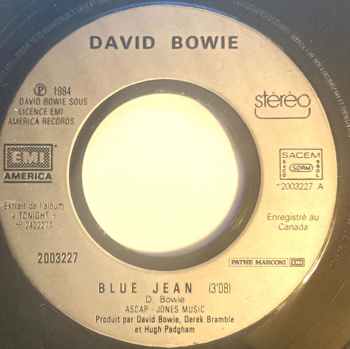 Dischi in vinile: DAVID BOWIE - BLUE JEAN – Usato da Poliez-Pittet venduto da Newtown-Records 2